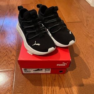 PUMA Kids Black and White Sneakers